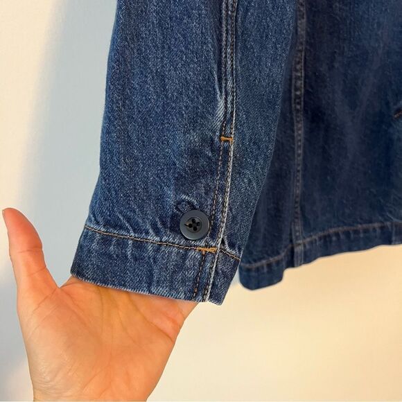 Madewell Denim Blazer Size XXS Oversized Relaxed Fit - Picture 10 of 13